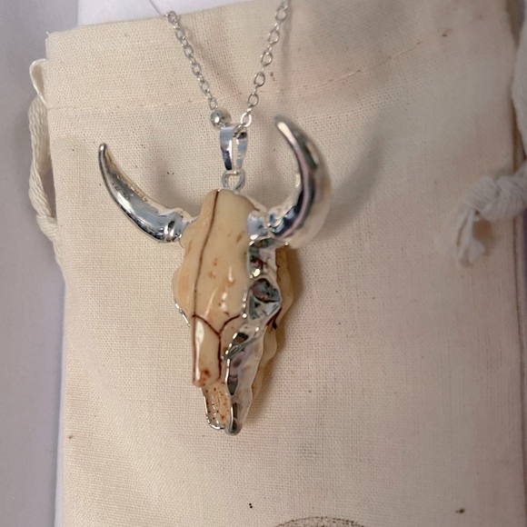 📌NIB Aria Lattner Longhorn Skull Necklace📌 - Picture 6 of 8